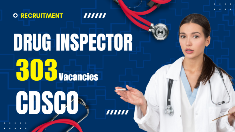 Request for immediate filling of 303 vacant posts of drug inspector in CDSCO